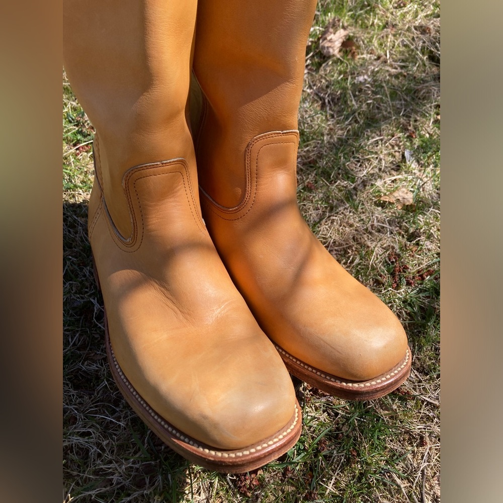 Frye Made in USA Vintage Frye Campus Boots Banana Leather 11 D 3M18774 2951 W - Picture 11 of 17
